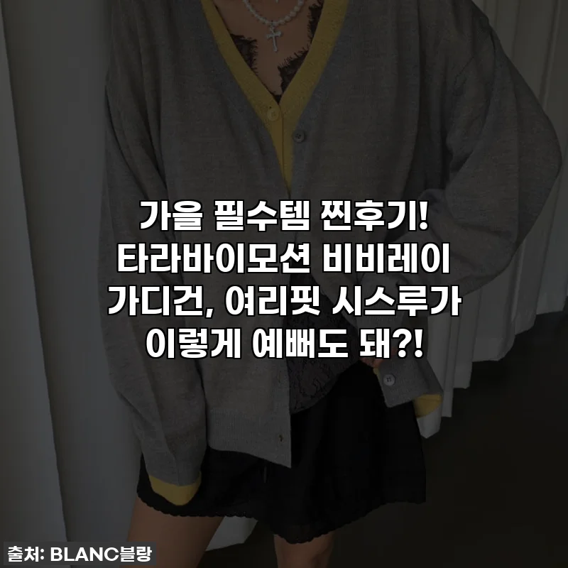 가을 필수템 찐후기! 타라바이모션 비비레이 가디건, 여리핏 시스루가 이렇게 예뻐도 돼?!