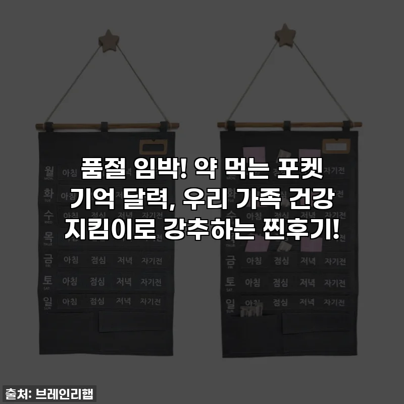 품절 임박! 약 먹는 포켓 기억 달력, 우리 가족 건강 지킴이로 강추하는 찐후기!