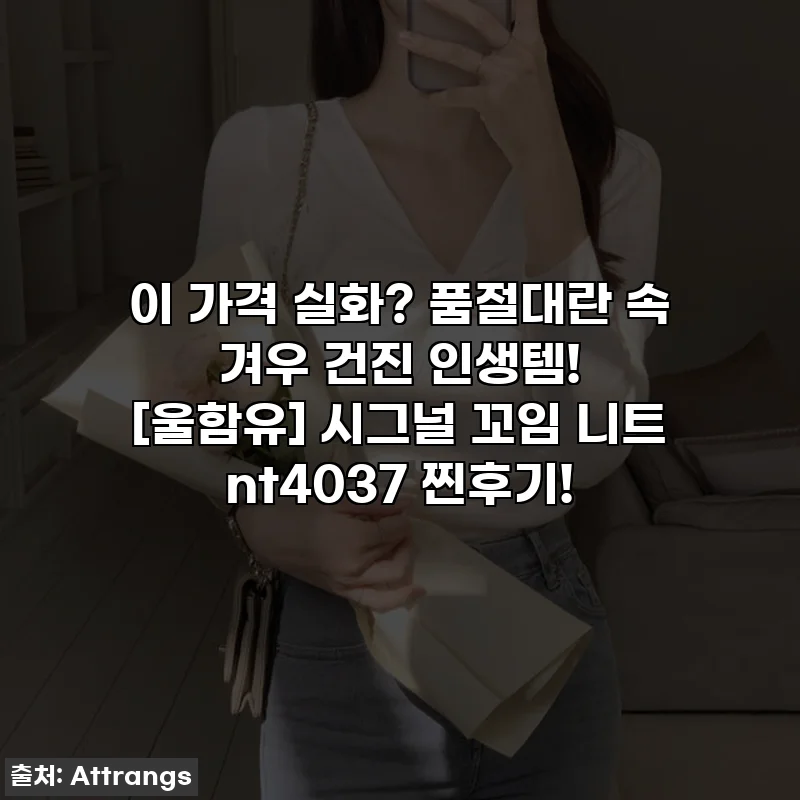 이 가격 실화? 품절대란 속 겨우 건진 인생템! [울함유] 시그널 꼬임 니트 nt4037 찐후기!