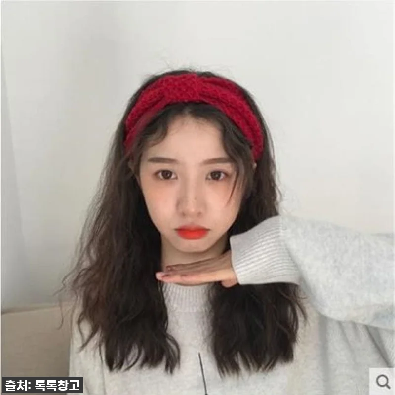 겨울 필수템 등극! 리본 니트 헤어밴 관련 이미지 1