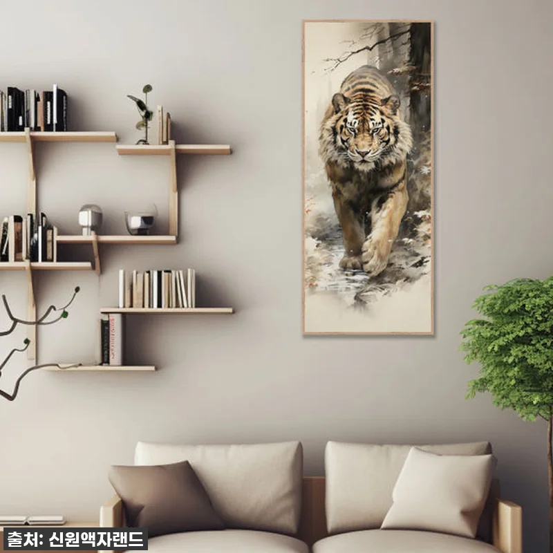 용맹 호랑이 60x150cm 무광골드 관련 이미지 1