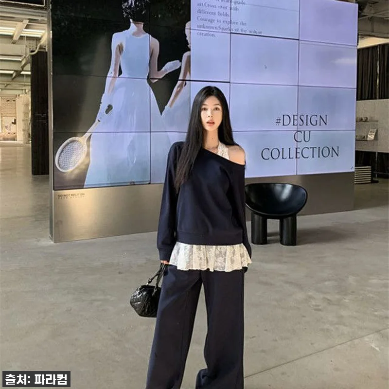 여성 초가을 캐주얼 트레이닝 세트 루 관련 이미지 3