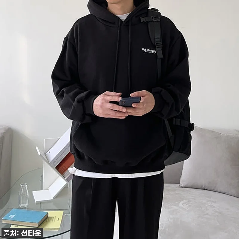 남자후드티 아웃스탠딩 오버핏 맨투맨 관련 이미지 4