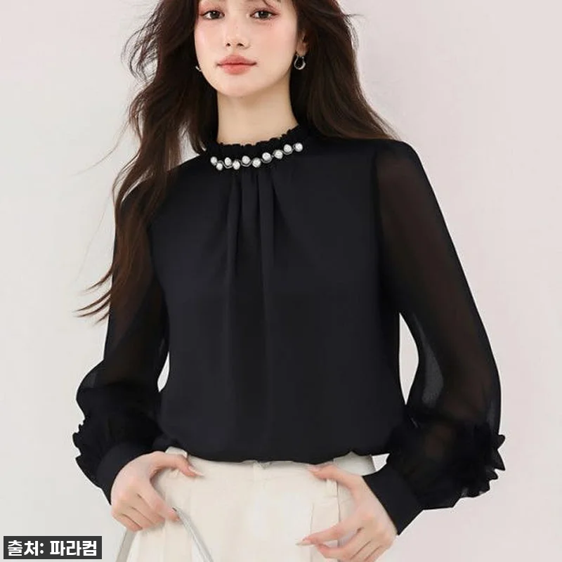 가을룩 찢었다! 이 블라우스 없으면 관련 이미지 4