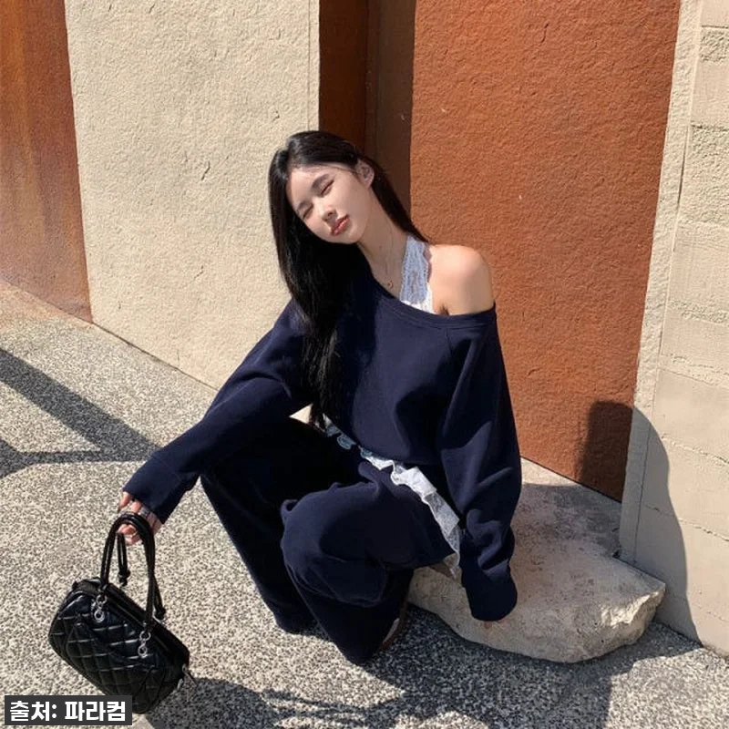 여성 초가을 캐주얼 트레이닝 세트 루 관련 이미지 4