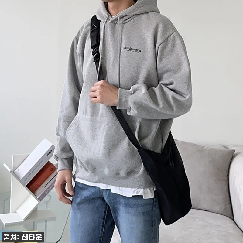 남자후드티 아웃스탠딩 오버핏 맨투맨 관련 이미지 5