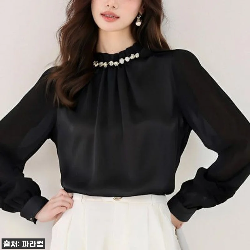 가을룩 찢었다! 이 블라우스 없으면 관련 이미지 5