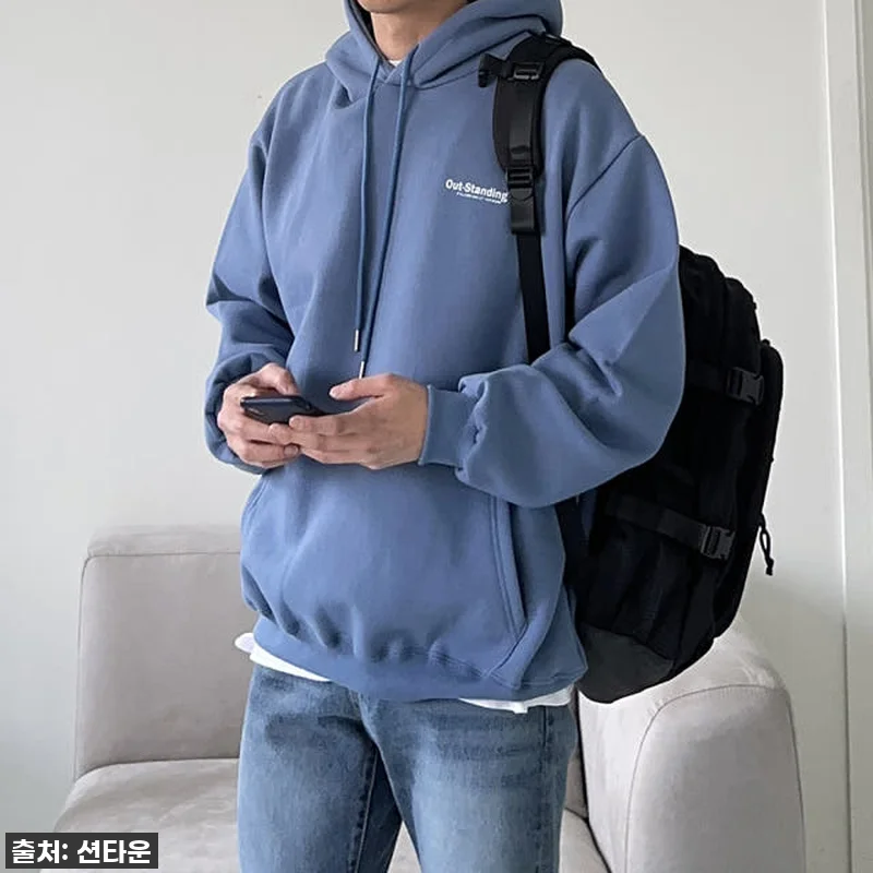 남자후드티 아웃스탠딩 오버핏 맨투맨 관련 이미지 6