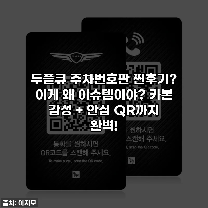 두플큐 주차번호판 찐후기? 이게 왜 이슈템이야? 카본 감성 + 안심 QR까지 완벽!