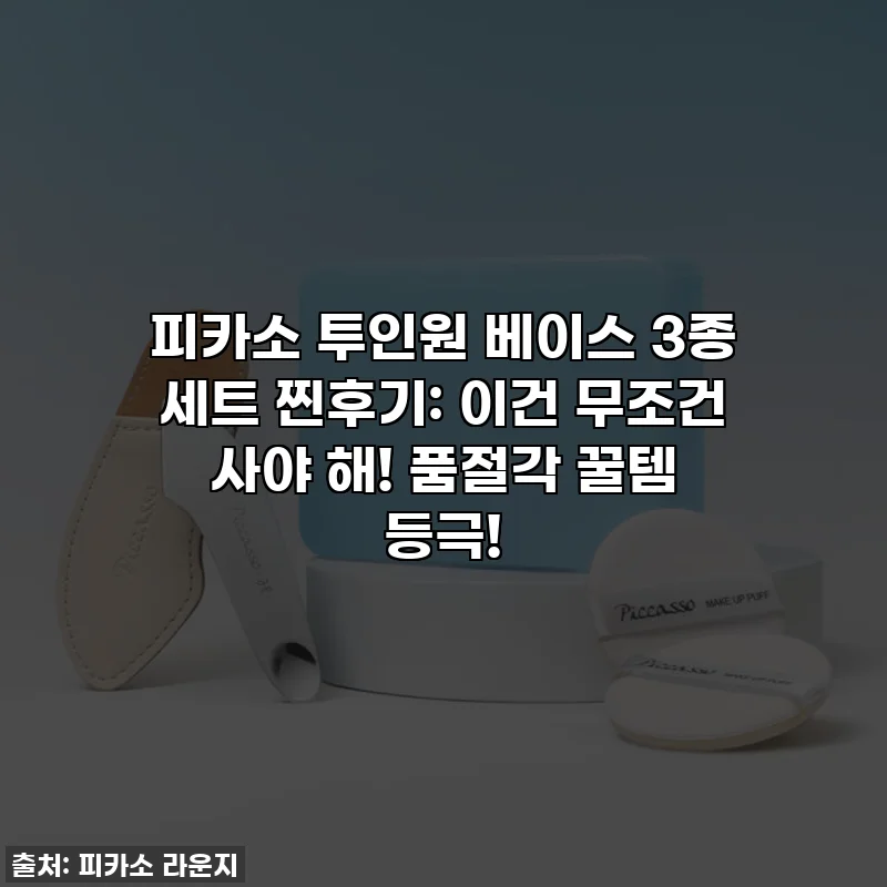 피카소 투인원 베이스 3종 세트 찐후기: 이건 무조건 사야 해! 품절각 꿀템 등극!