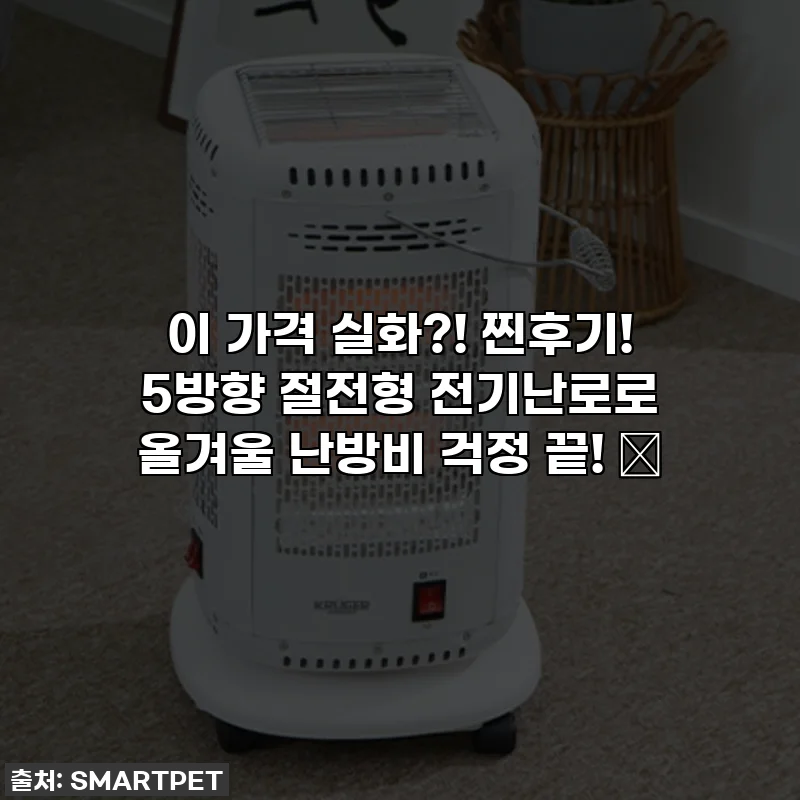 이 가격 실화?! 찐후기! 5방향 절전형 전기난로로 올겨울 난방비 걱정 끝! 💨