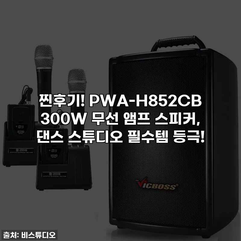 찐후기! PWA-H852CB 300W 무선 앰프 스피커, 댄스 스튜디오 필수템 등극!