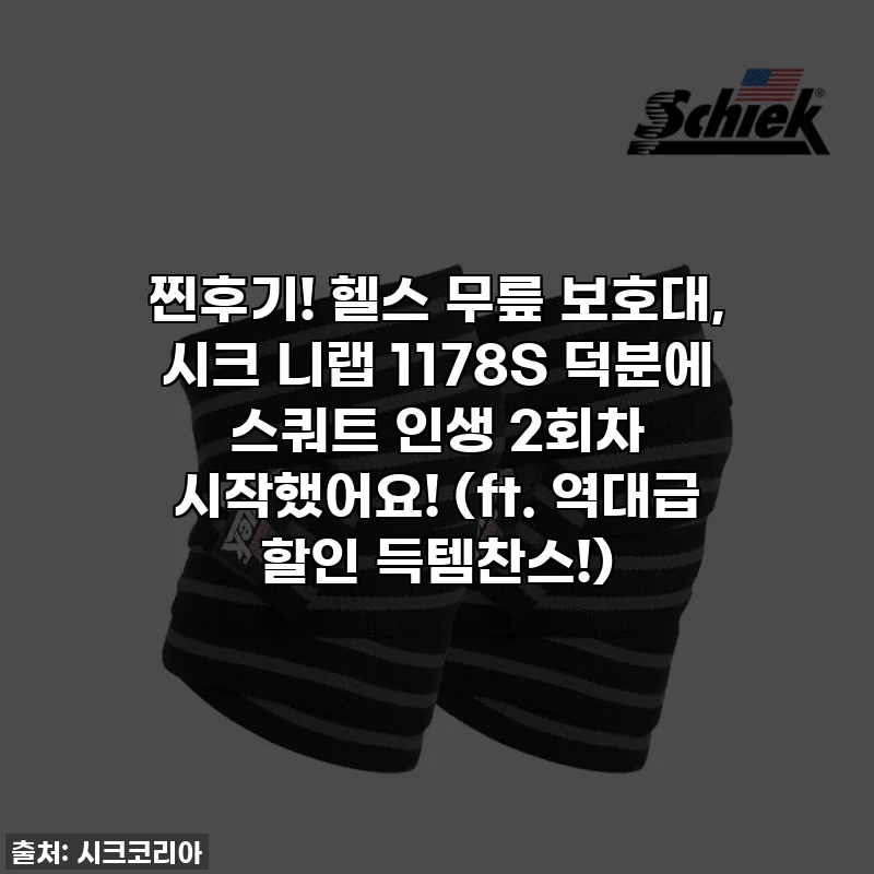 찐후기! 헬스 무릎 보호대, 시크 니랩 1178S 덕분에 스쿼트 인생 2회차 시작했어요! (ft. 역대급 할인 득템찬스!)