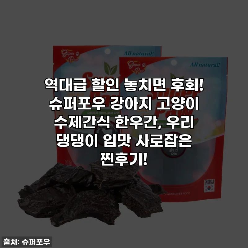 역대급 할인 놓치면 후회! 슈퍼포우 강아지 고양이 수제간식 한우간, 우리 댕댕이 입맛 사로잡은 찐후기!