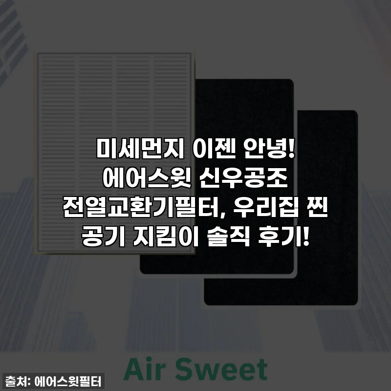 미세먼지 이젠 안녕! 에어스윗 신우공조 전열교환기필터, 우리집 찐 공기 지킴이 솔직 후기!