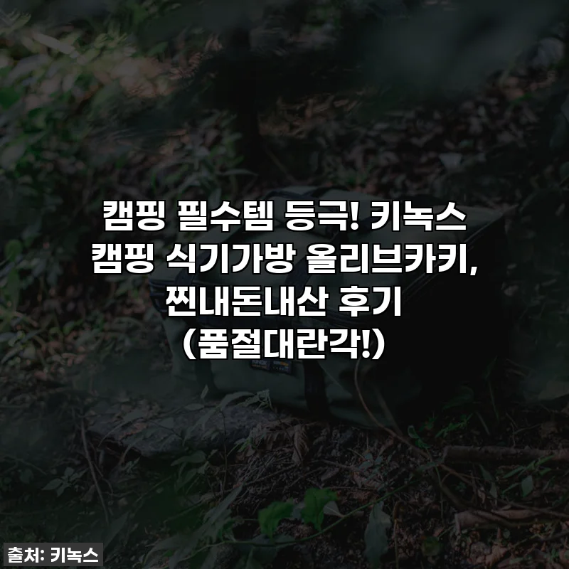캠핑 필수템 등극! 키녹스 캠핑 식기가방 올리브카키, 찐내돈내산 후기 (품절대란각!)