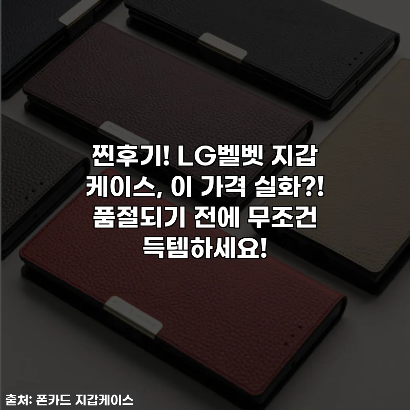 찐후기! LG벨벳 지갑 케이스, 이 가격 실화?! 품절되기 전에 무조건 득템하세요!