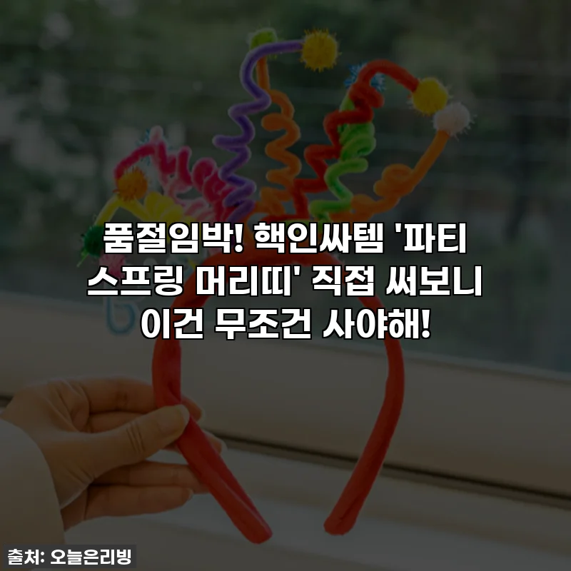 품절임박! 핵인싸템 '파티 스프링 머리띠' 직접 써보니 이건 무조건 사야해!
