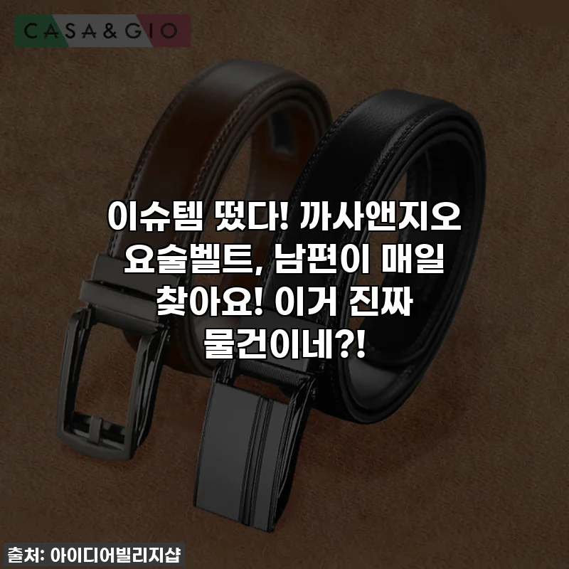 이슈템 떴다! 까사앤지오 요술벨트, 남편이 매일 찾아요! 이거 진짜 물건이네?!