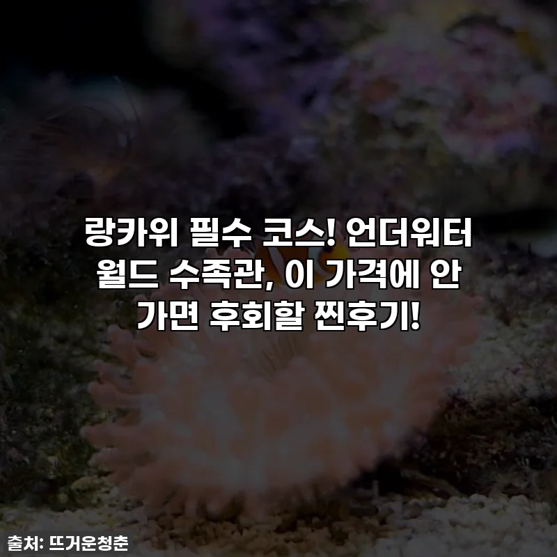 랑카위 필수 코스! 언더워터 월드 수족관, 이 가격에 안 가면 후회할 찐후기!