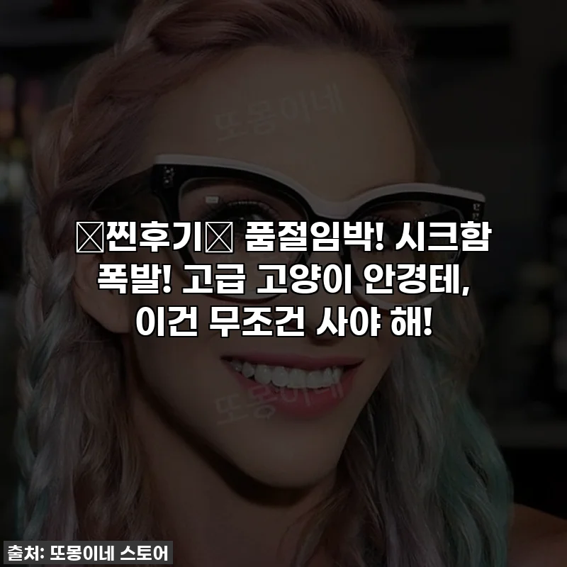 ✨찐후기✨ 품절임박! 시크함 폭발! 고급 고양이 안경테, 이건 무조건 사야 해!