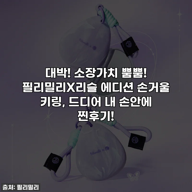 대박! 소장가치 뿜뿜! 필리밀리X리슬 에디션 손거울 키링, 드디어 내 손안에 찐후기!