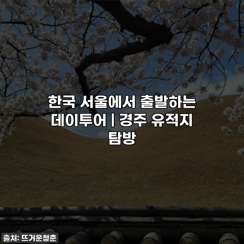 한국 서울에서 출발하는 데이투어 | 경주 유적지 탐방