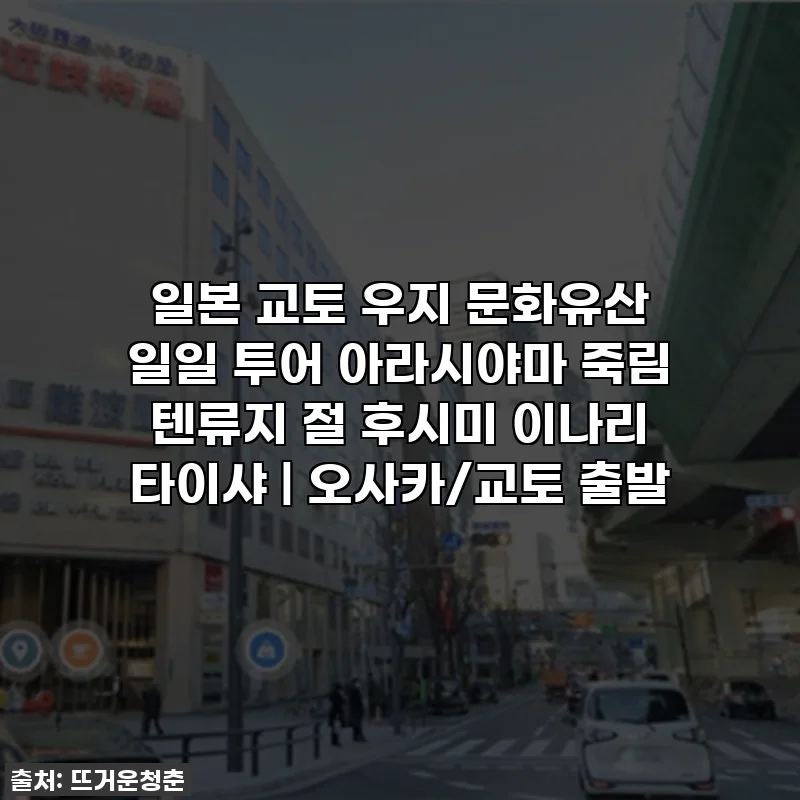 일본 교토 우지 문화유산 일일 투어 아라시야마 죽림 텐류지 절 후시미 이나리 타이샤 | 오사카/교토 출발