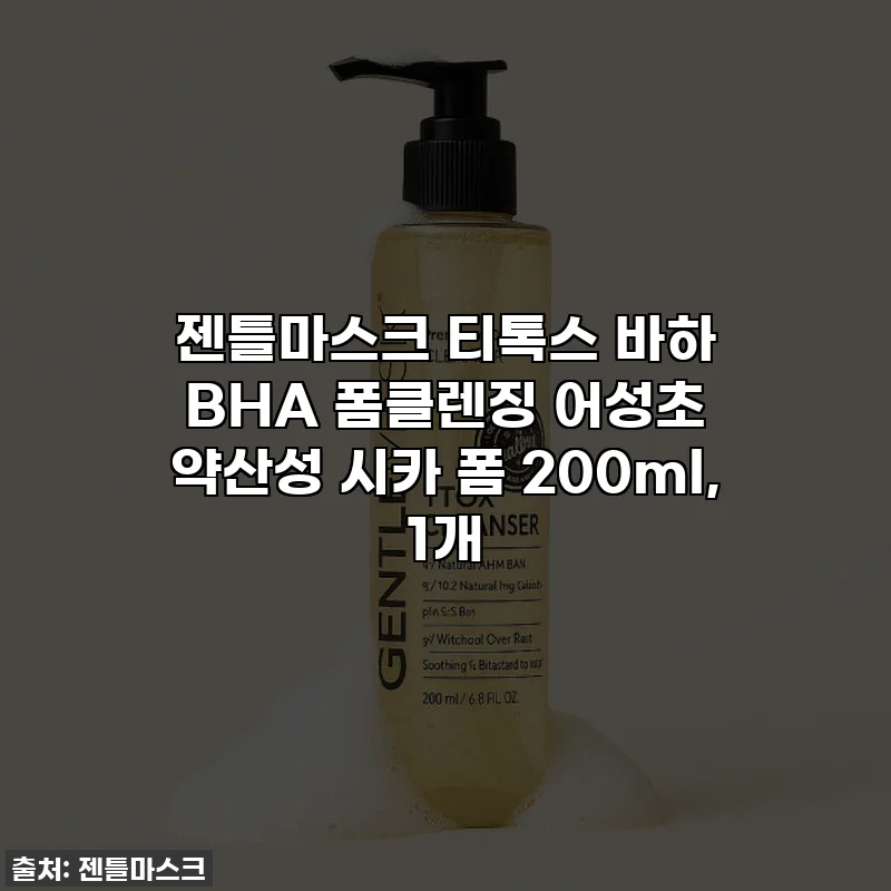 젠틀마스크 티톡스 바하 BHA 폼클렌징 어성초 약산성 시카 폼 200ml, 1개