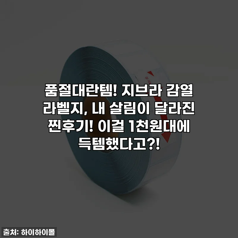 품절대란템! 지브라 감열 라벨지, 내 살림이 달라진 찐후기! 이걸 1천원대에 득템했다고?!