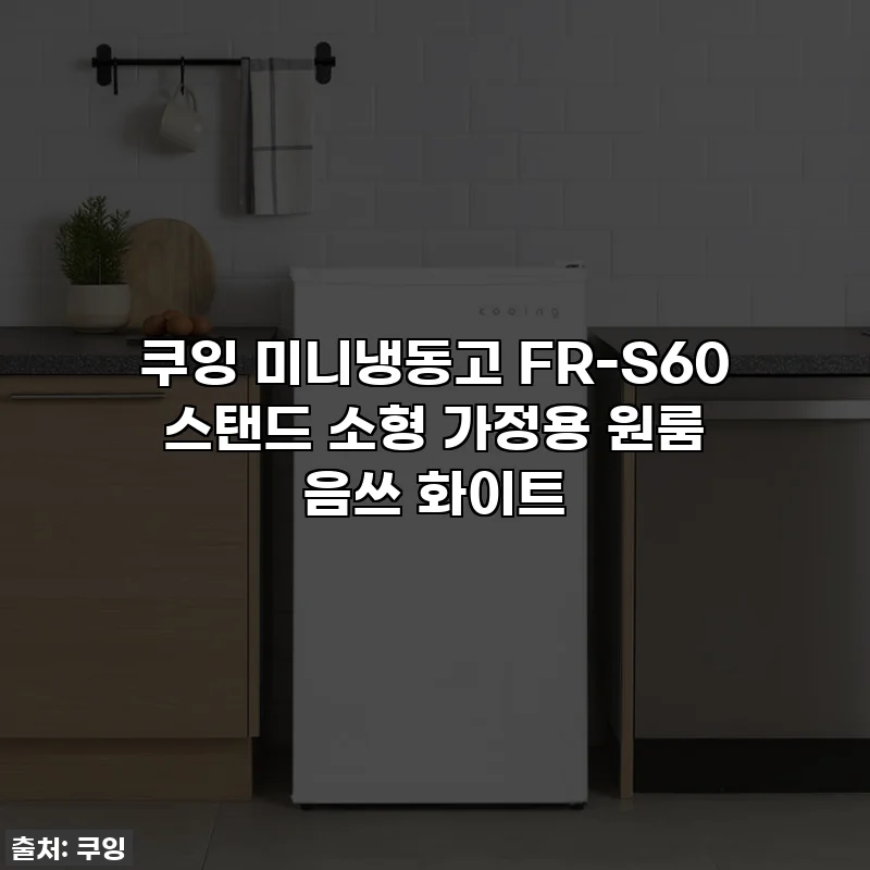 쿠잉 미니냉동고 FR-S60 스탠드 소형 가정용 원룸 음쓰 화이트