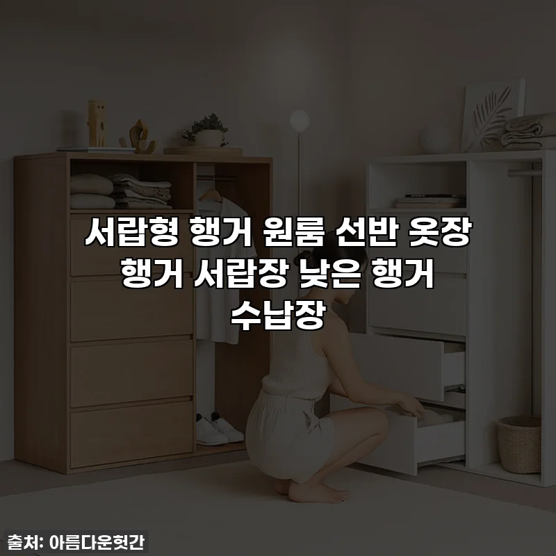 서랍형 행거 원룸 선반 옷장 행거 서랍장 낮은 행거 수납장