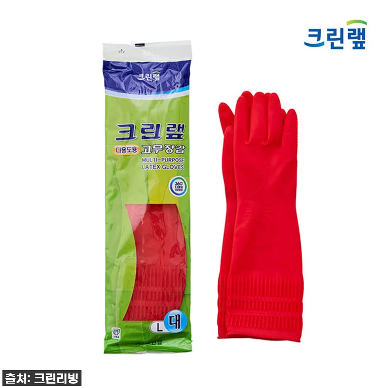 손까지 패셔너블하게! 크린랲 다용도 고무장갑 레드 대형, 찐 사용후기! 4 손까지 패셔너블하게! 크린랲 다용도 관련 이미지 1