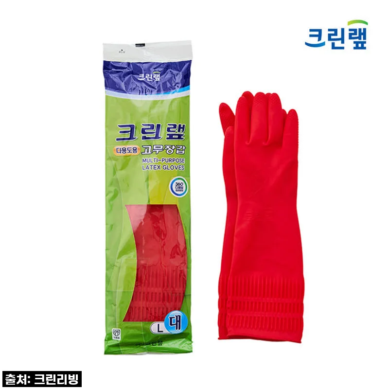 손까지 패셔너블하게! 크린랲 다용도 고무장갑 레드 대형, 찐 사용후기!