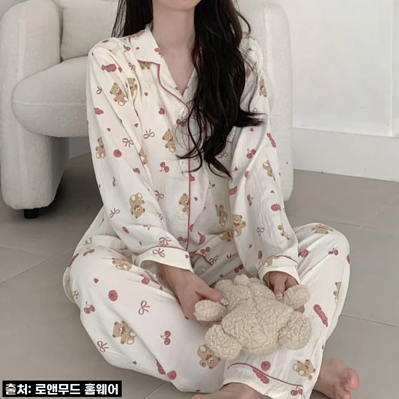 품절임박! 노브라 꿀잠 보장 캡내장 곰돌이 잠옷, 이 가격 실화?