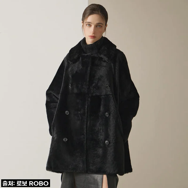 올겨울 마지막 기회! [로보] 스페인 라도마사 리버시블 더블 카라 무스탕, 이 퀄리티에 이 가격은 정말 역대급!