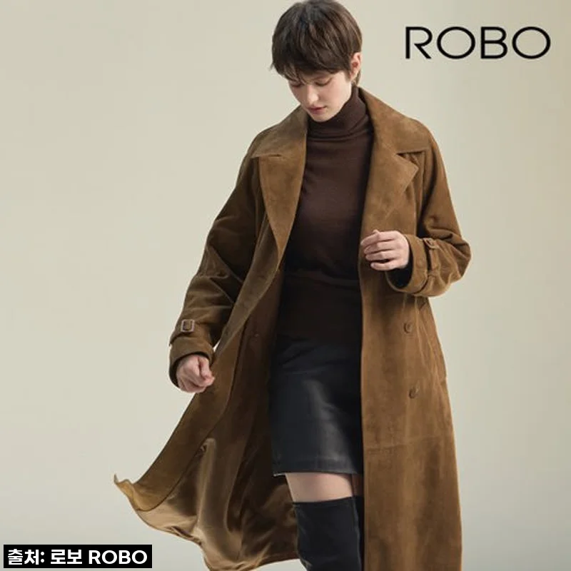 인생 트렌치코트 등극! 로보 스웨이드 더블버튼 롱 트렌치 코트, 품절 대란템 인정? 찐 내돈내산 후기!