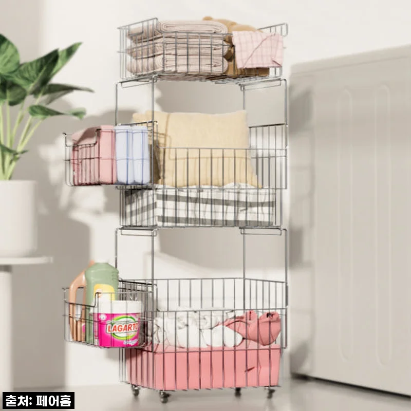 우리집 세탁실의 혁명! 페어홈 304 올스텐 빨래바구니 3단, 이걸로 정착했어요!