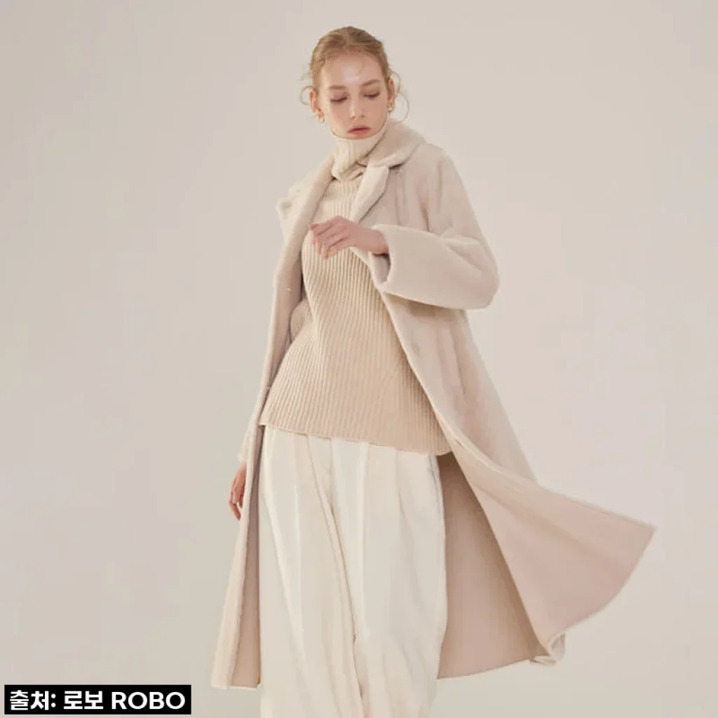 찐내돈내산! 로보 싱글버튼 리버시블 롱 무스탕 코트, 이 가격에 이런 고급짐 실화?