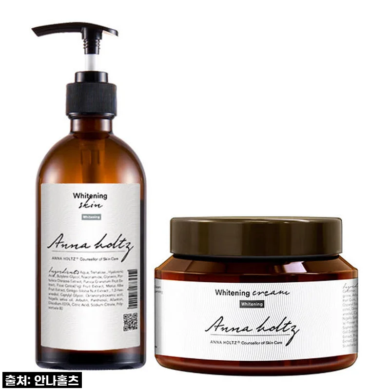 안나홀츠 여성 여자 미백 스킨 300ml 미백 크림 420g 2종 세트 화이트닝 기능성 화장품