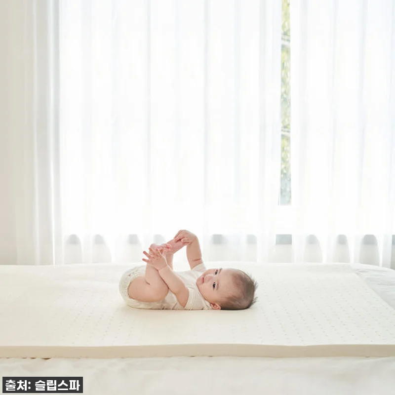 꿀잠 라텍스 신생아 유아 아기 침대매 관련 이미지 1