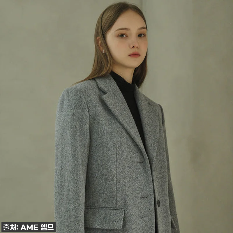 HAILEY Single tailored coat (AW Hainsworth)_grey 8 HAILEY Single tailor 관련 이미지 2