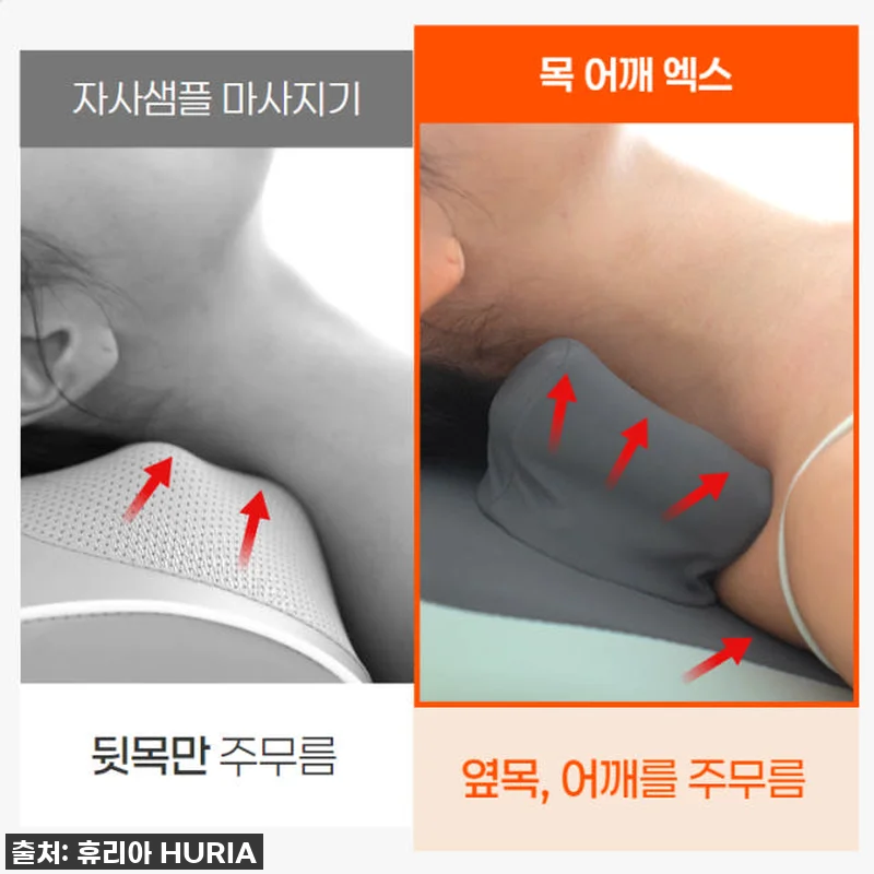 휴리아 목 어깨 안마 엑스 찜질 베개 관련 이미지 3