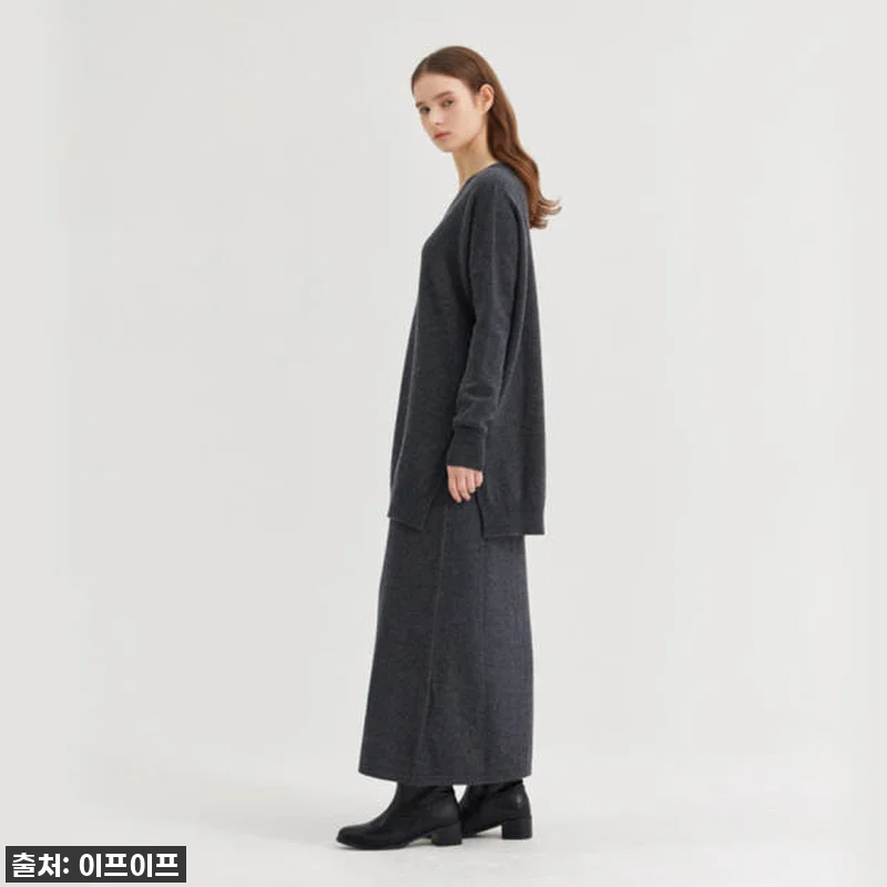 크램38 일레아나 챠콜 니트 스커트 관련 이미지 3
