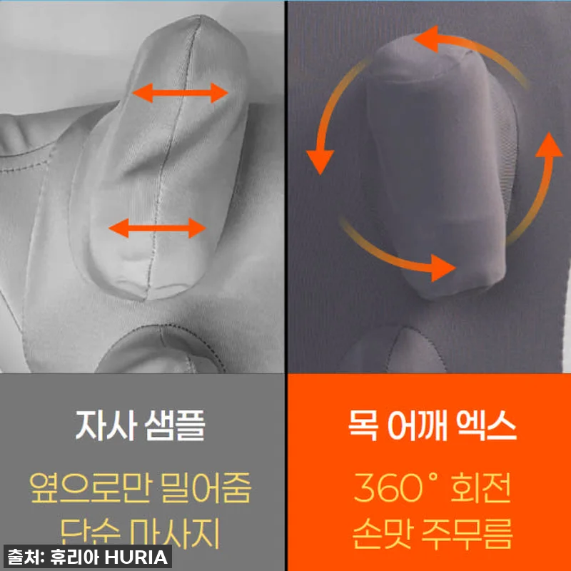 휴리아 목 어깨 안마 엑스 찜질 베개 관련 이미지 4