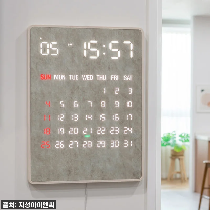 국산 루나리스 GPS 전파 수신 LED 벽시계 디지털 전자 달력 인테리어 무소음 벽걸이시계 리멤버 12 국산 루나리스 GPS 전파 수신 LE 관련 이미지 5