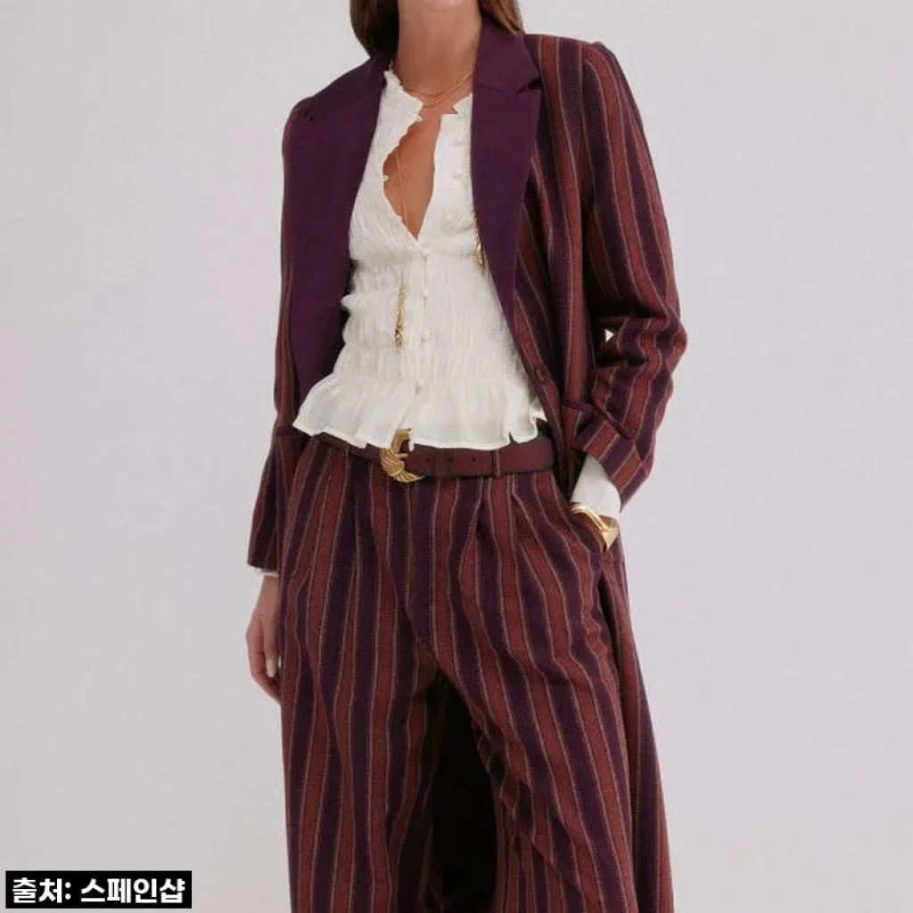 호스 인트로피아 스트라이프 프록 코트, 올가을 스타일 완성은 바로 이거!