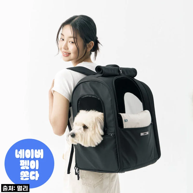 우리 댕댕이와 외출이 즐거워지는 마법! 멀리 마일러 백팩 블랙 직접 써본 솔직 후기