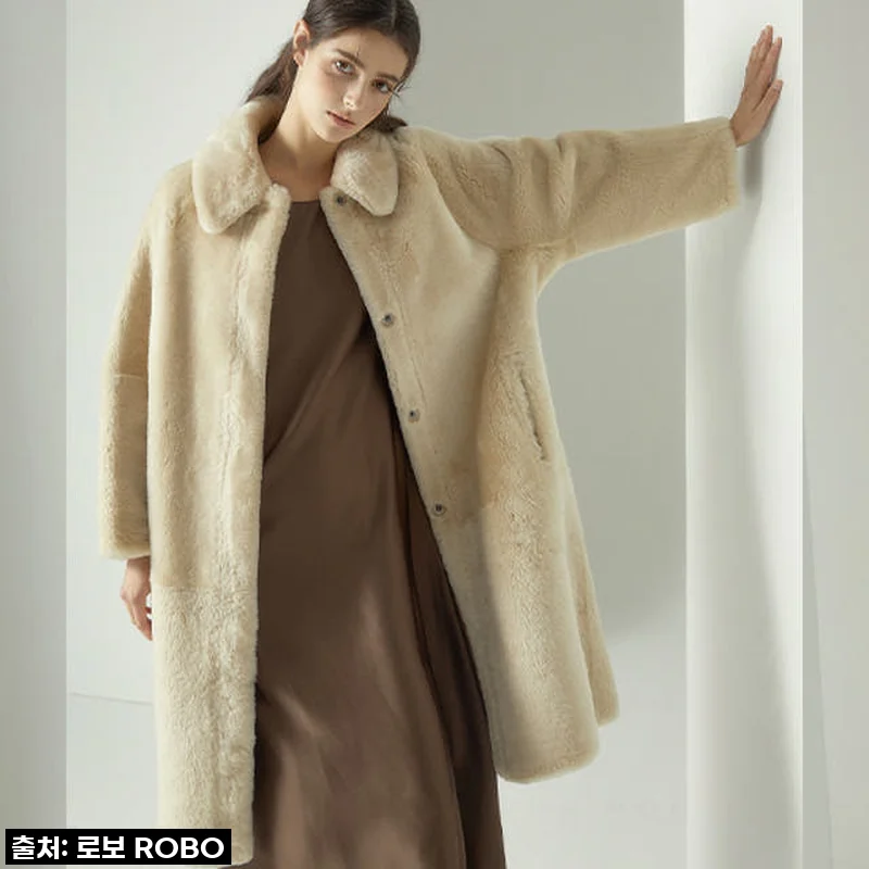 로보 스페인 리버시블 맥 무스탕 코트, 한겨울 스타일과 따뜻함 모두 잡다!