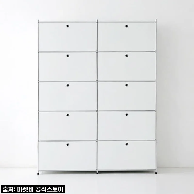 모듈가구 심플리 5x2 수납장 10문 BC103 152x40x195, 5단, 화이트 3205.2515